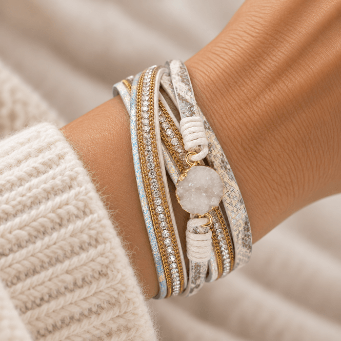 Hovedbilde Armbånd hvit/gull 2304