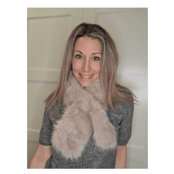 Hovedbilde MZ01 Fuskepels skjerf - beige