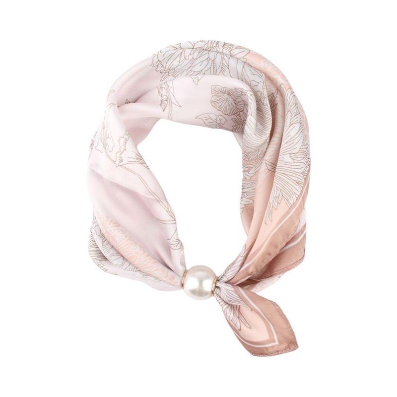 09853  Lite skjerf silkelook m/magnet - rosa