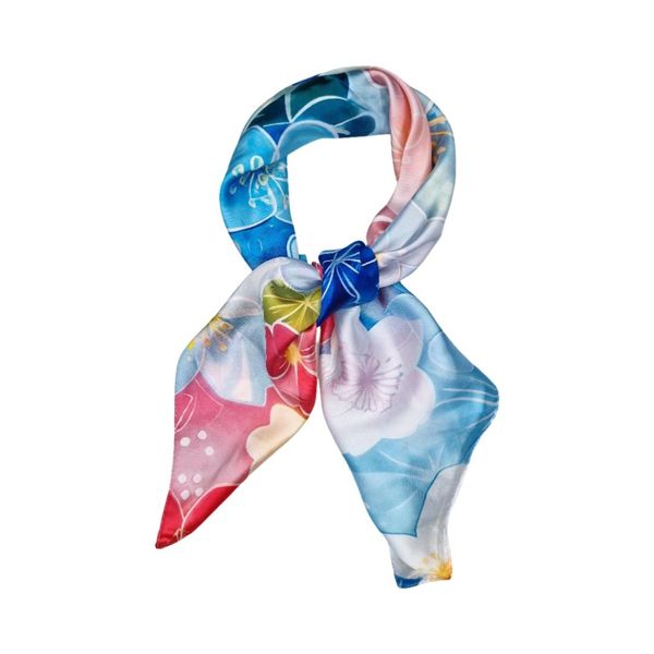 Hovedbilde BS159 Lite skjerf silkemix blomster - multi