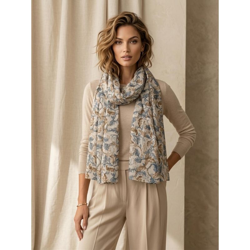 C308 Skjerf viscosemix - beige