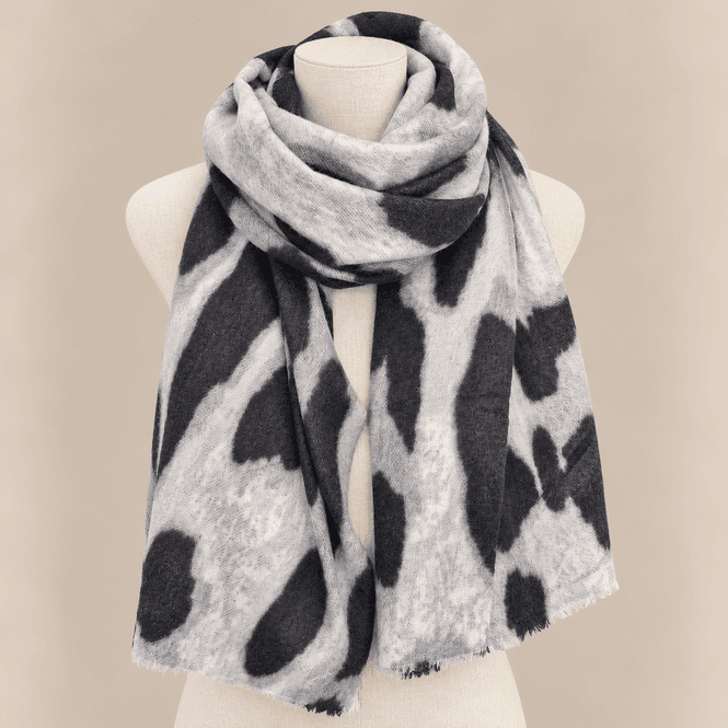 Hovedbilde Skjerf mellomtykk leopard - sort