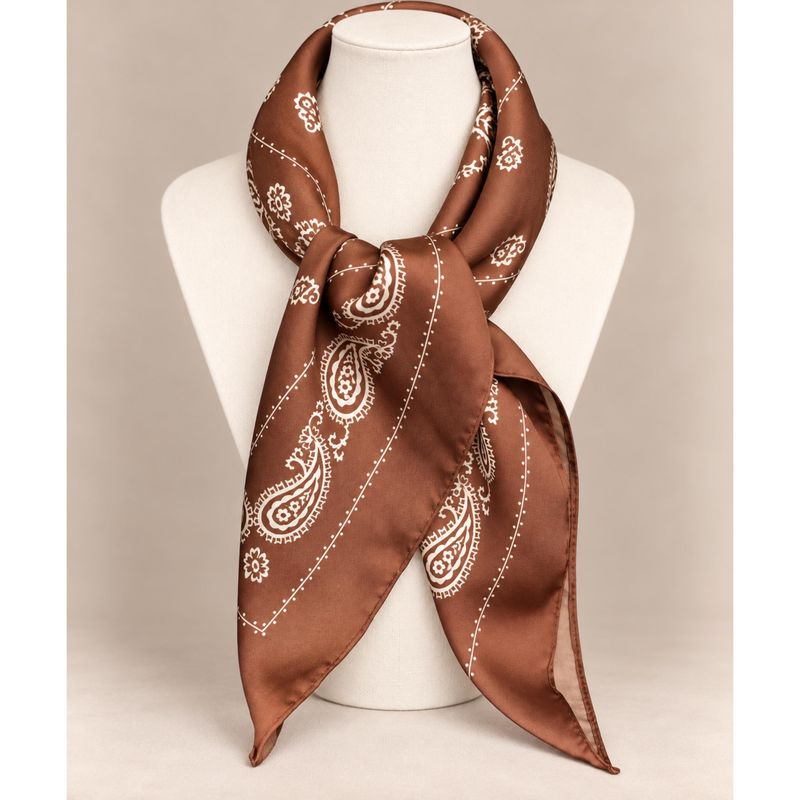 C38 Lite skjerf silkelook - brun