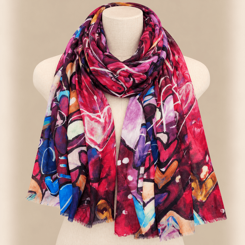WXC-26080 Skjerf viscose - lilla