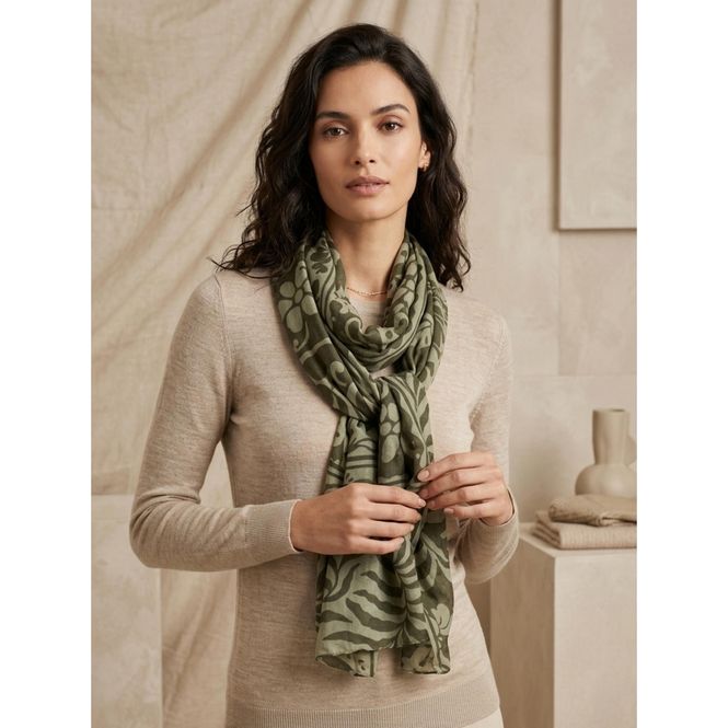 Hovedbilde C301 Skjerf viscose  - grønn army