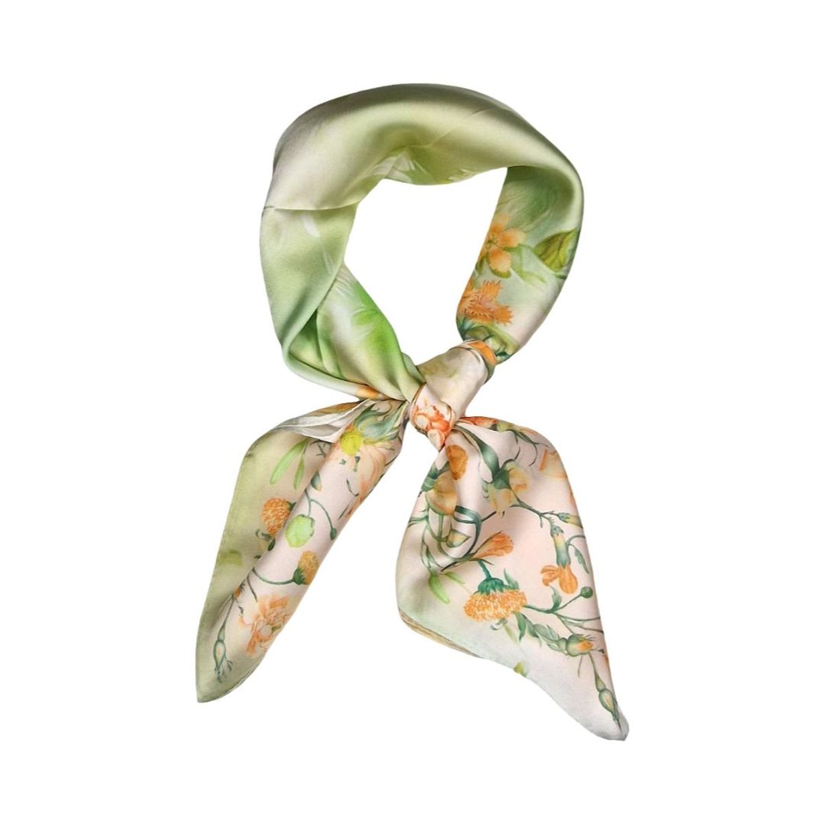C38328-45 Lite skjerf blomster - grønn