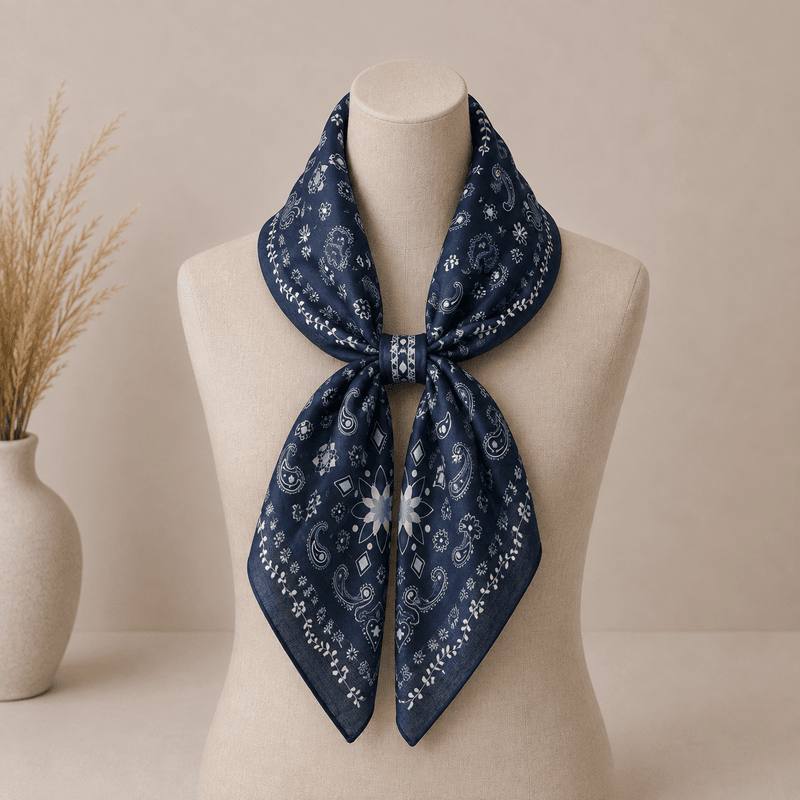 W191 Lite skjerf viscose - marine blå