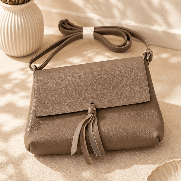 Hovedbilde FL8044 veske imitert skinn - taupe