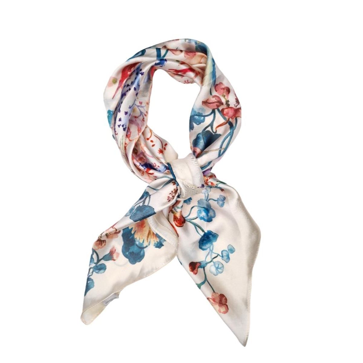 BS133 Lite skjerf silke & viscose - hvit
