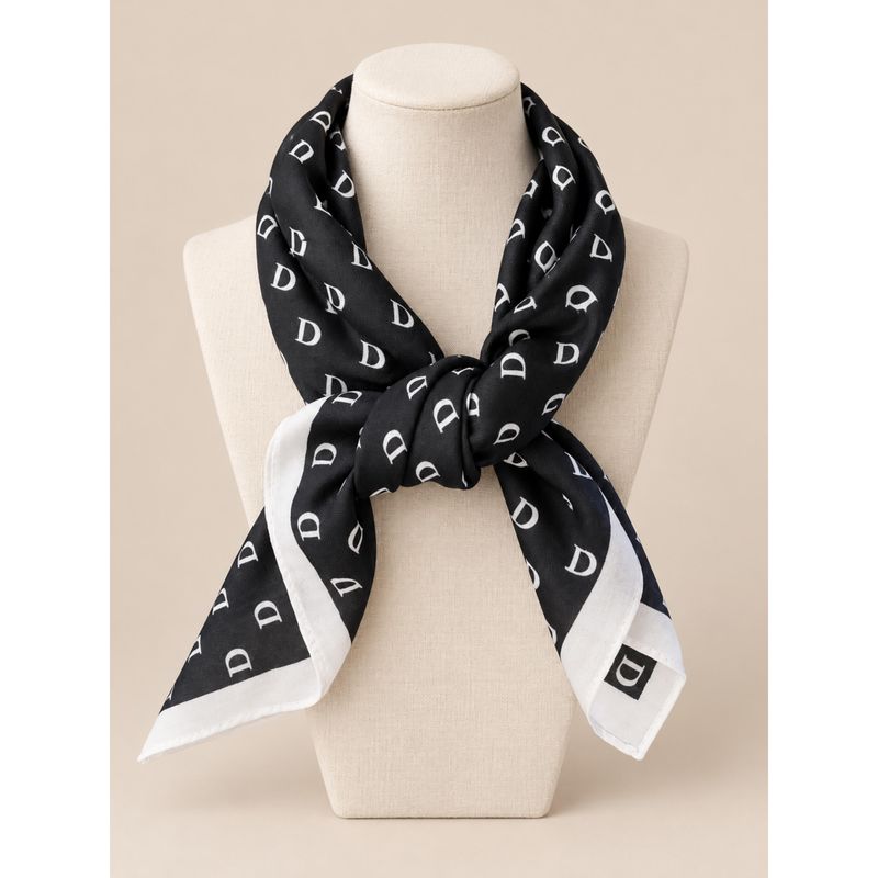 F28-58 Lite skjerf viscose  - sort