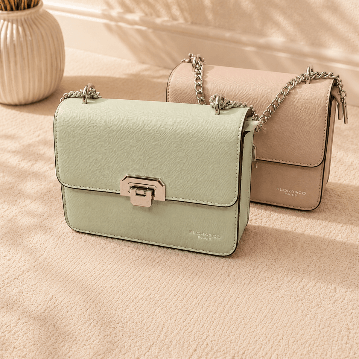 FL6752  ADA veske imitert skinn - taupe