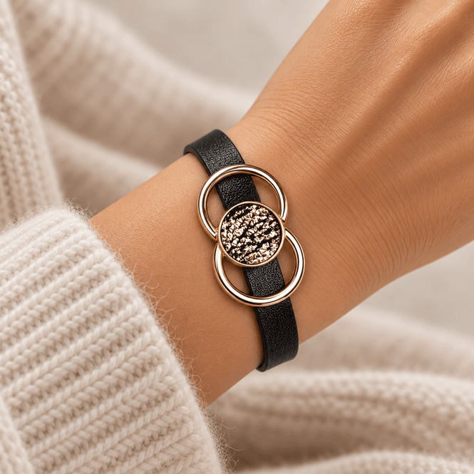 Hovedbilde Armbånd sort/gull 2725