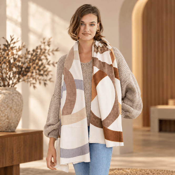 Hovedbilde Mellomtykt skjerf - beige